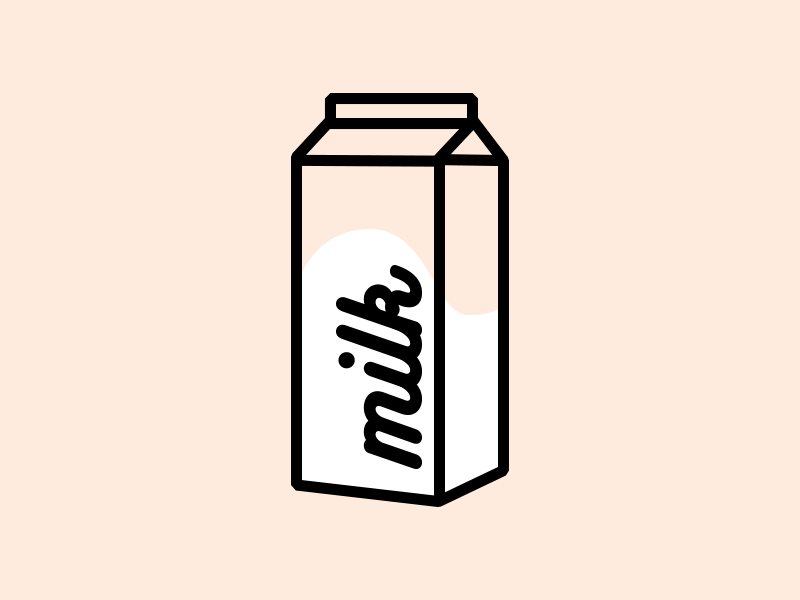 Milk flat design illustration