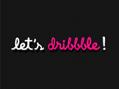 let's dribbble! debut font minimalist typography