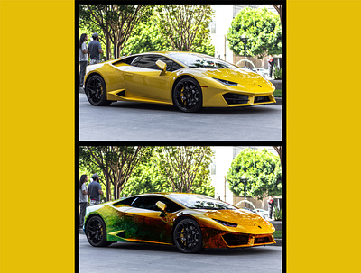 Change Lamborghini Color - Art By AHK adobe artbyahk background change color design graphic design lamborghini poster viral