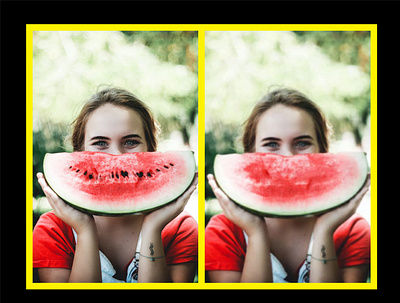 Remove Watermelon Seeds - Art By AHK adobe artbyahk design girl graphic design poster seeds watermelon