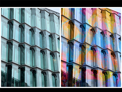 Change Building Mirror Colour - Art By AHK adobe artbyahk building change color colour design graphic design mirror poster viral wall