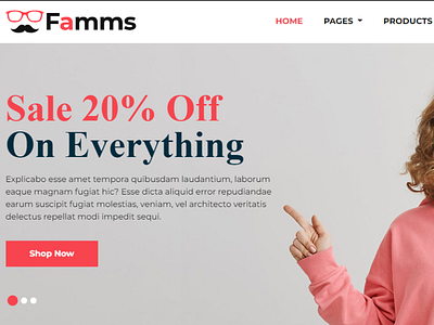 Famms.com 3d animated website animation css custom website design illustration logo ui website development