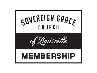 Sovereign Grace Church of Louisville Membership cover design grace louisville sovereign grace typography
