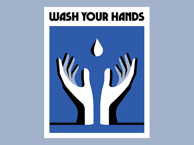 Wash Your Hands hands illustration poster vector