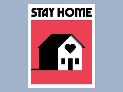 Stay Home house illustration poster print stayhome vector