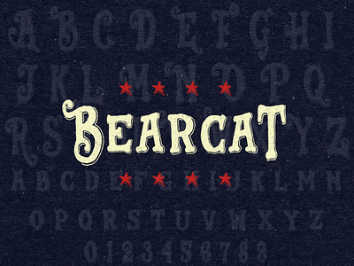 Bearcat americana bearcat font hand drawn handlettering prohibition pack typeface typography