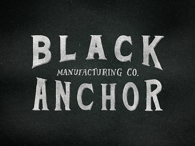 Black Anchor MFG CO. anchor black anchor hand drawn handcrafted handlettering leather goods tacoma typography washington