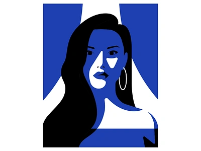 Lady In Blue lady portrait vector woman