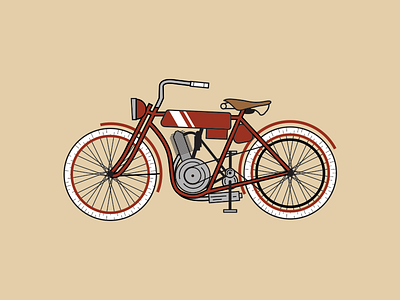Mayhem Red bike icon illustration mayhem motorcycle revision vector vintage