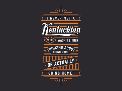 Kentuckian home kentucky quote sign typography vector vintage