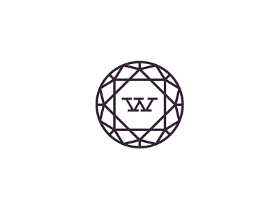 W brand diamond illustration logo vector w