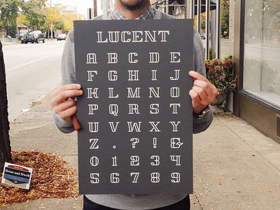 Lucent Poster design font french paper lucent poster screen print type typeface typography