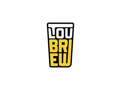 Louisville Brew beer brew cup logo louisville typography vector