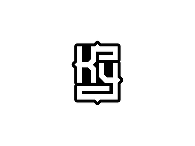 Ky badge kentucky ky logo monogram type typography