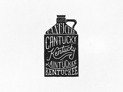 Cantucky bourbon hand lettering illustration kentucky type typography whiskey whisky