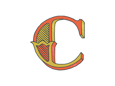 Letter C c hand lettering illustration letter c type typetank typography