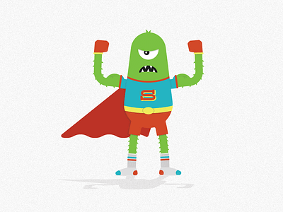 Super character hero illustration super hero virus