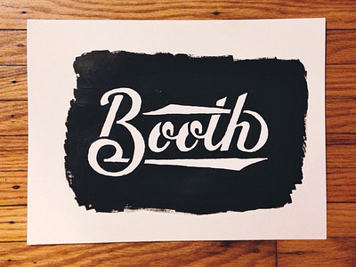 Booth booth brand hand lettering lettering logo mark paint rebrand