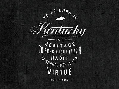 Irvin S. Cobb quote handlettering kentucky lettering poster quote water color