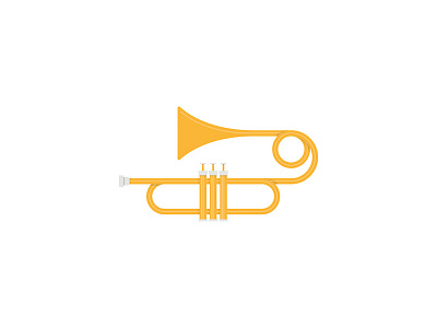 Toot'n your own horn dailly horn icon illustration music trumpet