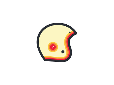 15/365 helmet icon illustration motorcycle sunburst vintage