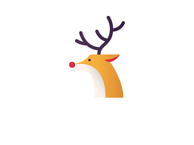 23/365 christmas dailly deer icon illustration red nose reindeer rudolf