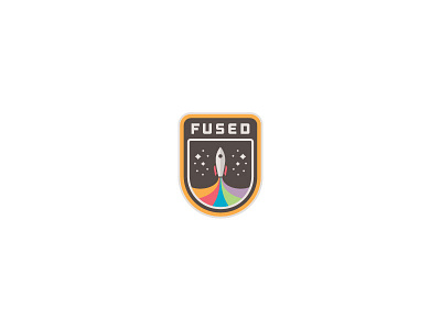 Fused Badge badge fused icon nasa patch rocket space stars web hosting