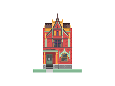 Old Louisville house #2 home illustration louisville old louisville roof series vector victorian windows