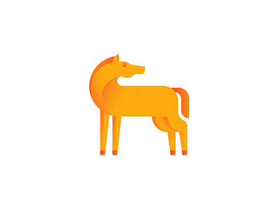 Horsing Around gradient horse icon illustration vector