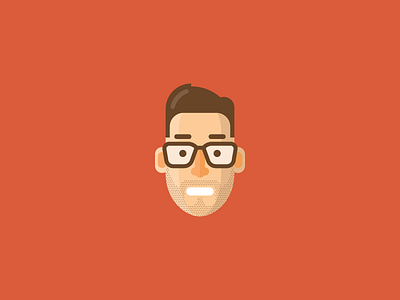 Selfie avatar character face glasses illustration selfie vector
