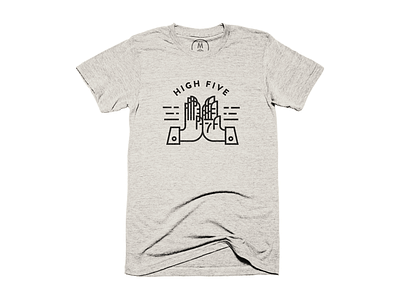 High Five tee five hand hands high high five icon illustration shirt tee vector