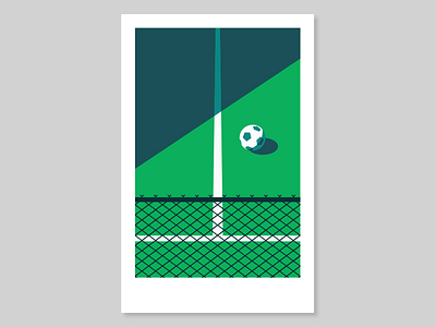 Sideline fence field football illustration minimal noir olympics poster sideline soccer sport