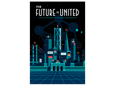 Idklic poster city cityscape future illustration pharmacy sci fi united