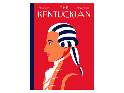 Mozart / The Kentuckian character cover editorial illustration kentuckian portrait