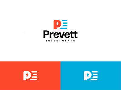 Prevett Investments logo investment lock logo logodesign protection