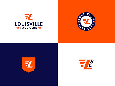Louisville Race Club logo (unofficial) brand design lock up logo race run