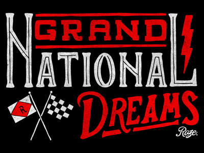Grand National Dreams hand drawn hand illustrated type typography