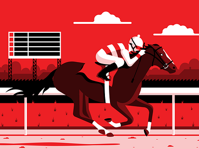 Jockey derby horses illustration jockey kentucky person vector