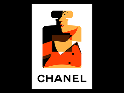 Chanel ad chanel illustration vector woman