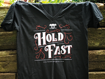 Hold Fast Gear accessories camera hand crafted hand drawn hand illustrated hold fast hold fast gear photography shirt design typography