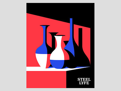 Steel Lyfe illustration still life vase vector