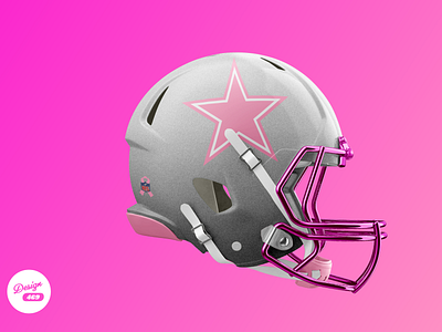 Dallas Cowboys - October Breast Cancer Awareness Helmet branding breast cancer awareness dallas cowboys design graphic design illustration logo october redesign