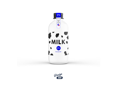 Milk Bottle Design bottle design branding design graphic design illustration logo milk packaging design typography