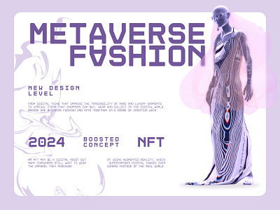Poster: NFT Fashion branding communication design graphic design illustration metaverse poster typo typography ui
