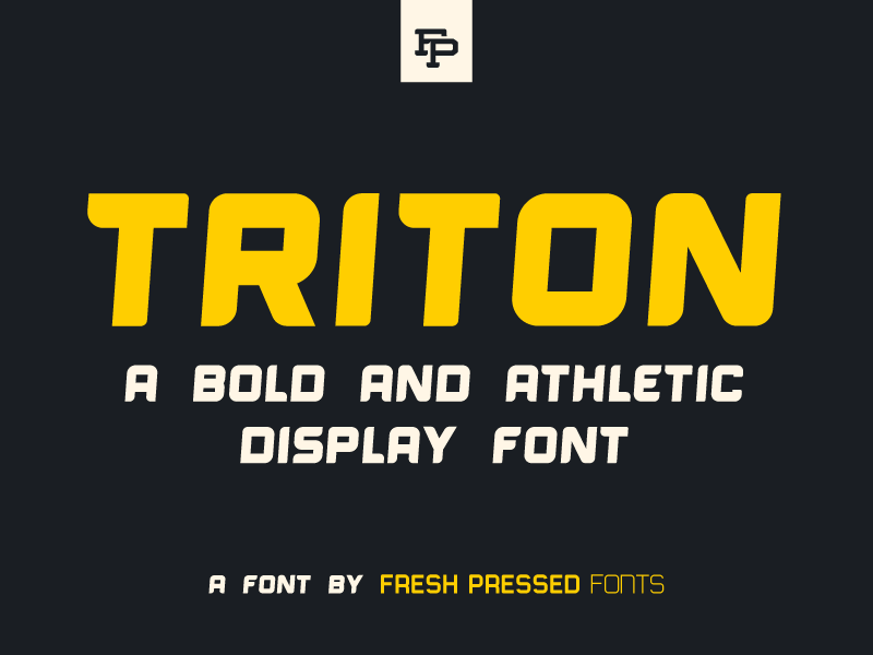 Triton Display Font rounded athletic sports font edgy bold display typeface font