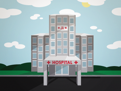 Hospital building health hospital illustration