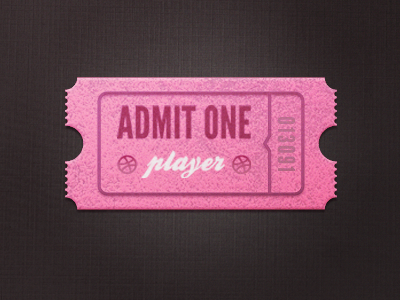 1 Dribbble Invite dribbble icon invite pink player ticket