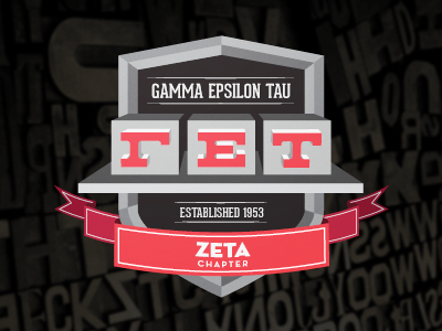 Gamma Epsilon Tau Seal 1953 epsilon gamma get ink metal seal tau typeset zeta