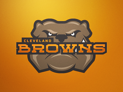 Browns brown browns bulldog cleveland football orange sports