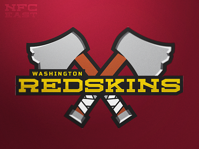 Redskins football icon nfc east red redskins sports tomahawk washington yellow